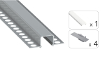 TEKKNI MOSSO Set, silver, milky cover, 2.02 m